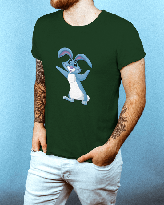 Bounce Into Comfort – Energetic Bunny Tee