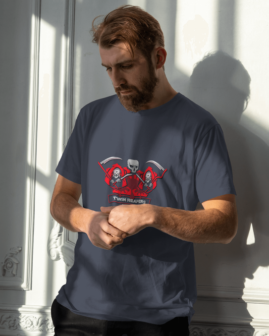 Earth & Thread | Devil Trio 100% Cotton Regular Fit T-Shirt - Premium 180 GSM Edgy Graphic Tee