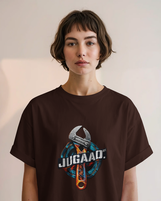 Earth & Thread | JUGAAD. 100% Cotton Regular Fit T-Shirt - Premium Ingenuity Graphic Tee
