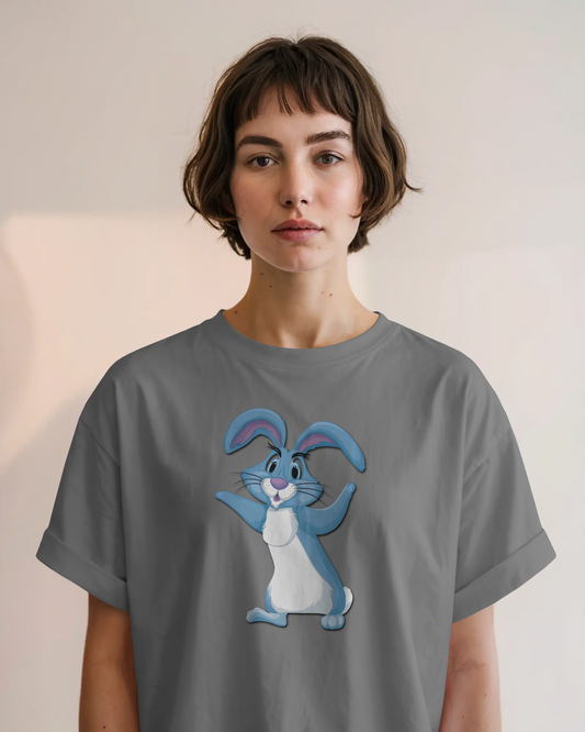 Bounce Into Comfort – Energetic Bunny Tee