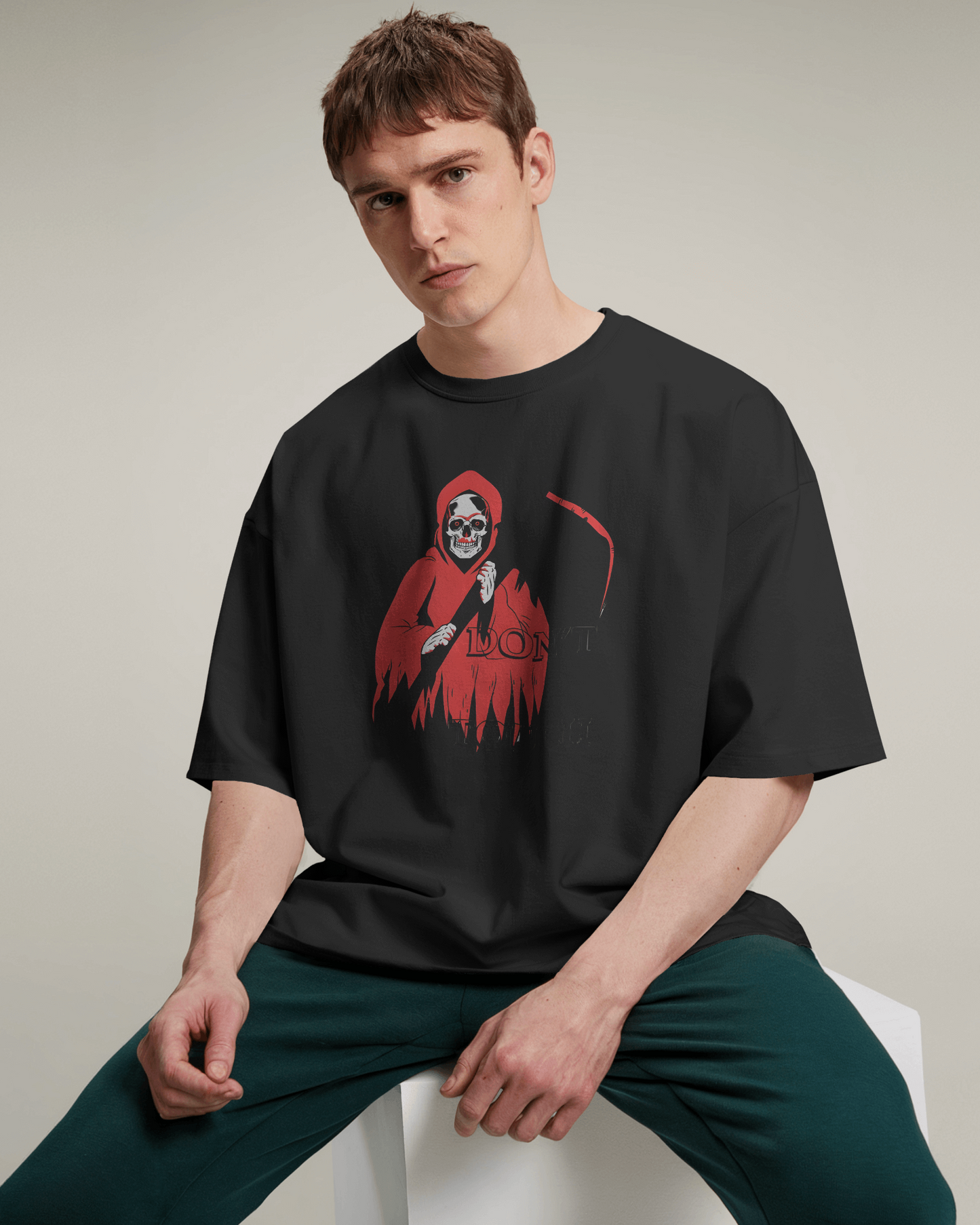 Fear the Reaper in Oversized Comfort – Shadow Cloak Tee