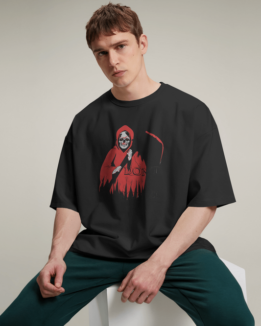 Fear the Reaper in Oversized Comfort – Shadow Cloak Tee