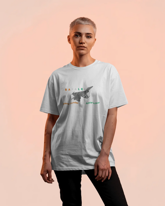 Earth & Thread | Rafale Silent Thunder 100% Cotton Regular Fit T-Shirt - Premium 180 GSM Fighter Jet Graphic Tee