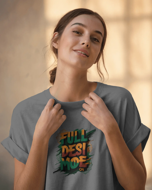 Earth & Thread | FULL DESI MODE 100% Cotton Regular Fit T-Shirt - Premium Vibrant Cultural Tee