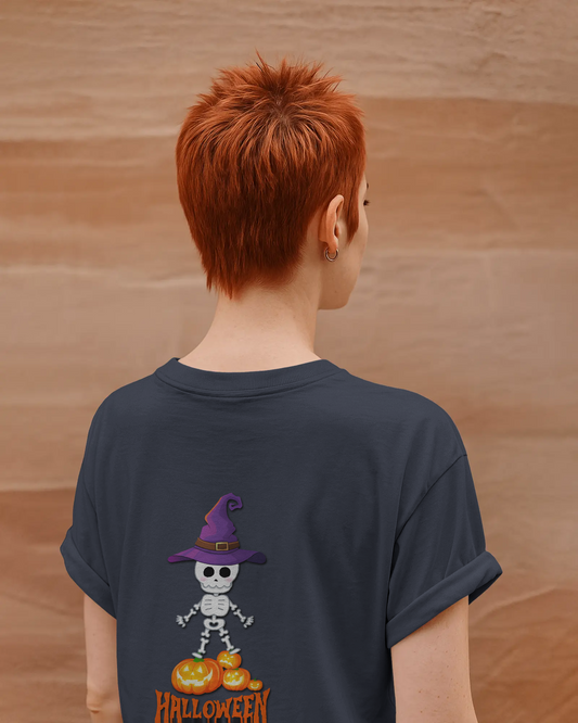 Spooky Chic in Ultra-Smooth Comfort – Halloween Skeleton Tee