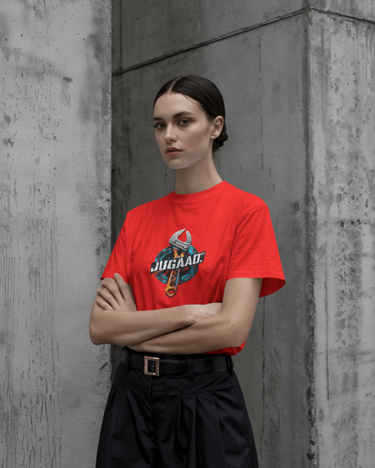 Earth & Thread | JUGAAD. 100% Cotton Regular Fit T-Shirt - Premium Ingenuity Graphic Tee