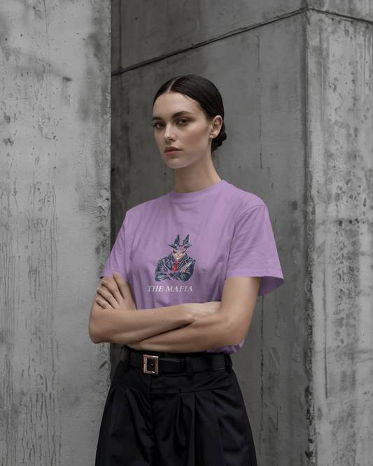 Earth & Thread | The Mafia 100% Cotton Regular Fit T-Shirt - Premium 180 GSM Gangster Persona Graphic Tee