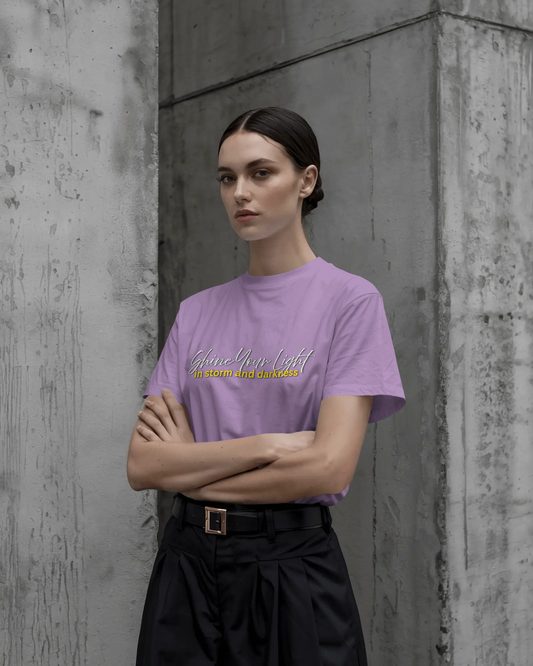Earth & Thread | Shine Your Light 100% Cotton Regular Fit T-Shirt - Premium 180 GSM Inspirational Graphic Tee