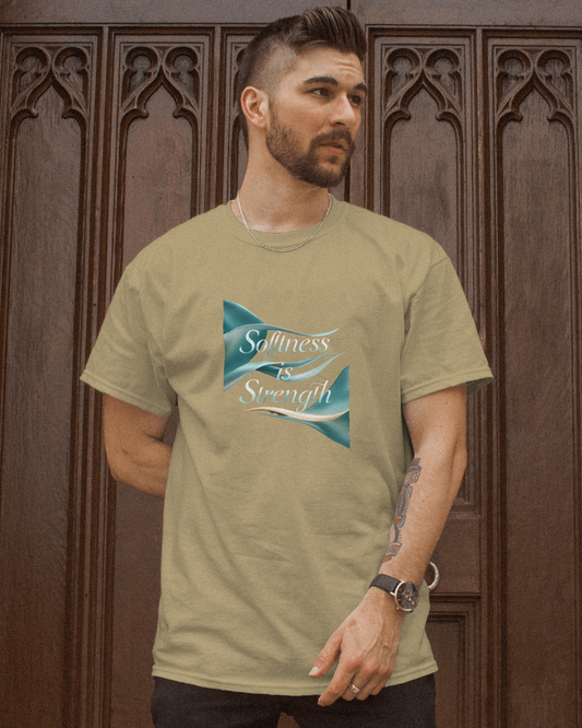 Earth & Thread | Softness Is Strength 100% Cotton Regular Fit T-Shirt - Premium 180 GSM Empowering Tee