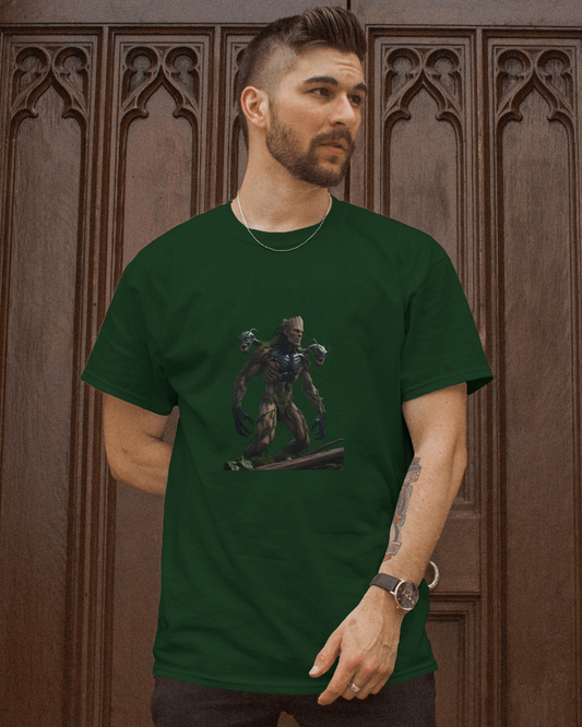 Earth & Thread | Cyber Creature 100% Cotton Regular Fit T-Shirt - Premium 180 GSM Sci-Fi Graphic Tee