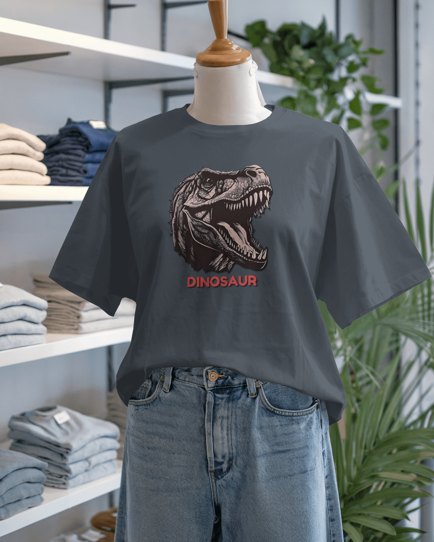 Oversized French Terry – Roaring T-Rex Tee