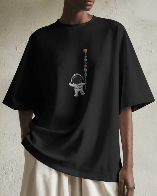 Oversized French Terry – Astronaut & Planets Tee