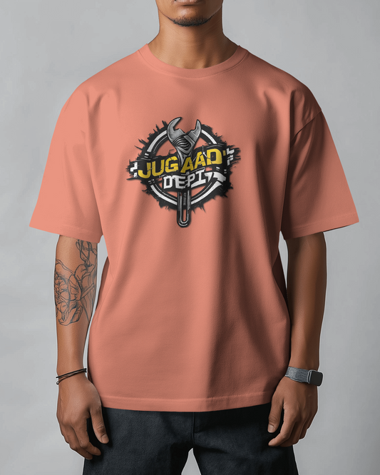Earth & Thread | JUGAAD DEPT 100% Cotton Regular Fit T-Shirt - Premium 180 GSM Innovative Mechanic Graphic