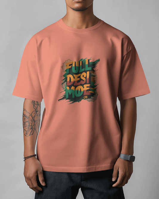 Earth & Thread | FULL DESI MODE 100% Cotton Regular Fit T-Shirt - Premium Vibrant Cultural Tee