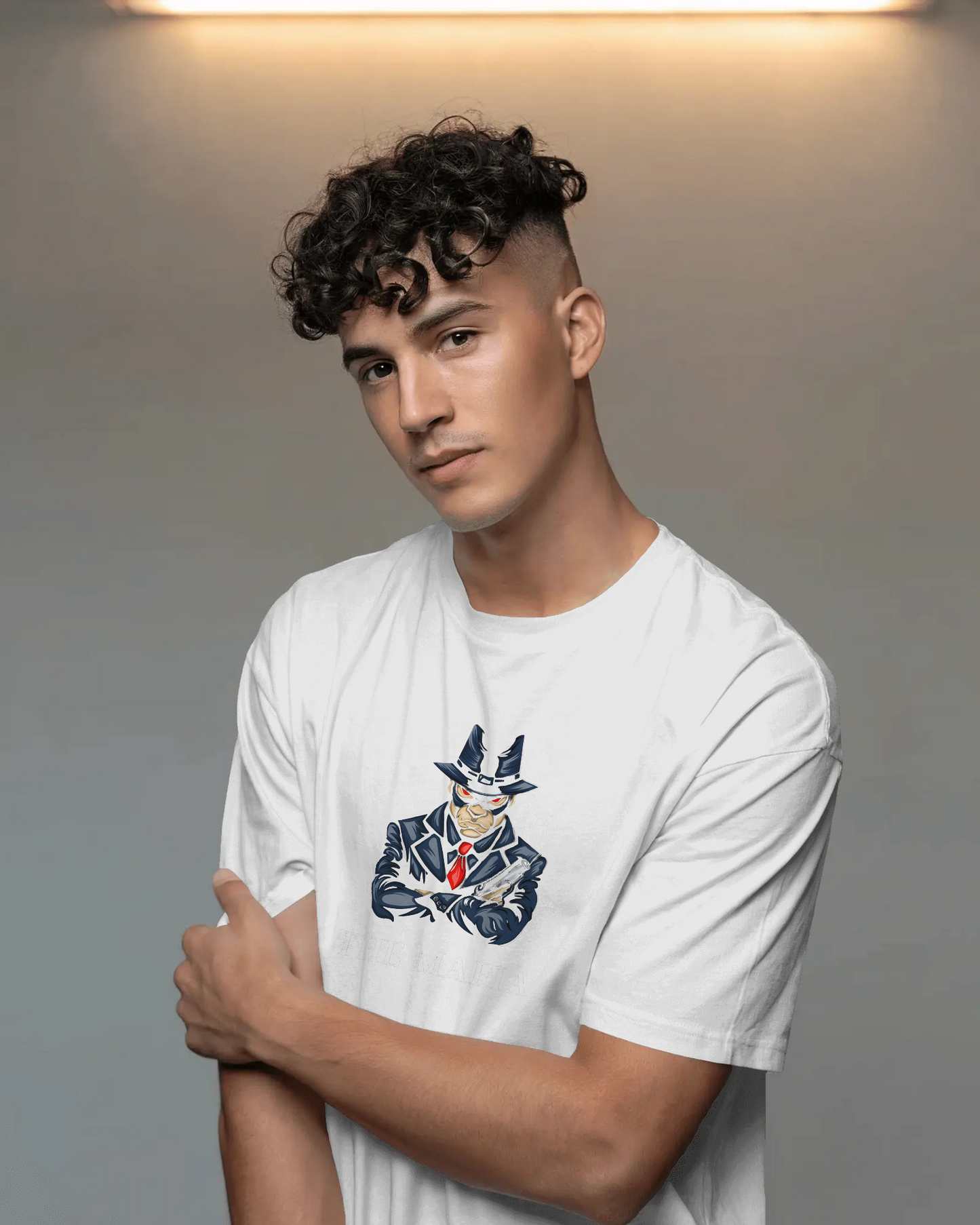 Earth & Thread | The Mafia 100% Cotton Regular Fit T-Shirt - Premium 180 GSM Gangster Persona Graphic Tee