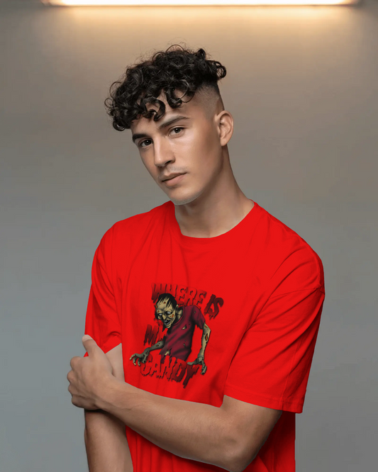 Earth & Thread | Where Is My Candy 100% Cotton Regular Fit T-Shirt - Premium 180 GSM Zombie Graphic Tee