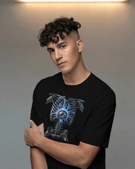 Earth & Thread | Core Energy Ribcage 100% Cotton Regular Fit T-Shirt - Premium 180 GSM Anatomical Graphic