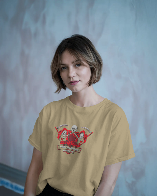 Earth & Thread | Devil Trio 100% Cotton Regular Fit T-Shirt - Premium 180 GSM Edgy Graphic Tee