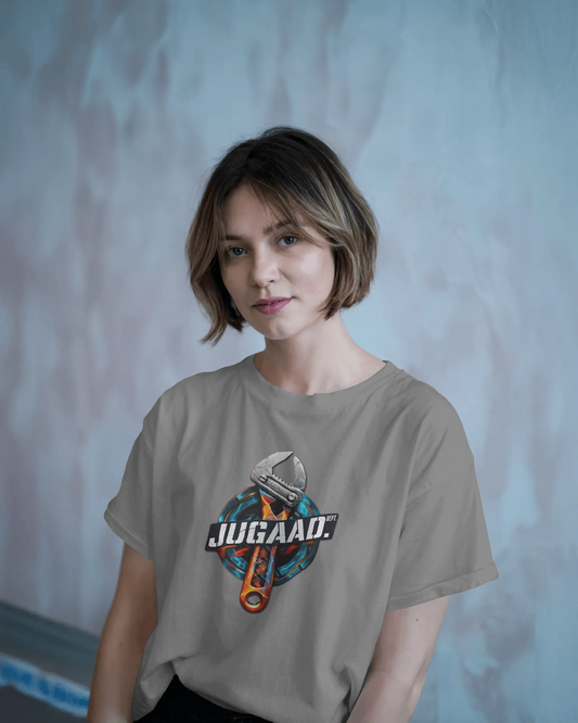 Earth & Thread | JUGAAD. 100% Cotton Regular Fit T-Shirt - Premium Ingenuity Graphic Tee