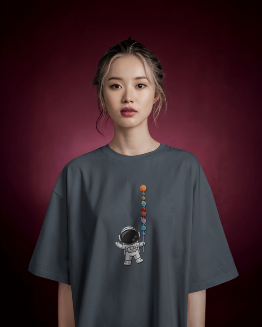 Oversized French Terry – Astronaut & Planets Tee