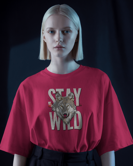 Stay Wild Wolf Tee – Smooth Comfort & Fearless Style