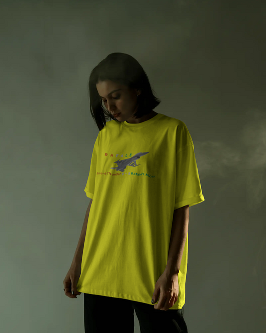 Earth & Thread | Rafale Silent Thunder 100% Cotton Regular Fit T-Shirt - Premium 180 GSM Fighter Jet Graphic Tee