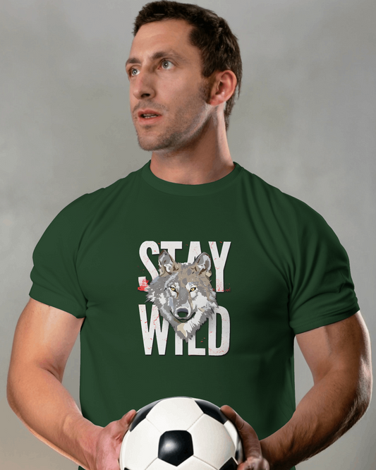 Stay Wild Wolf Tee – Smooth Comfort & Fearless Style
