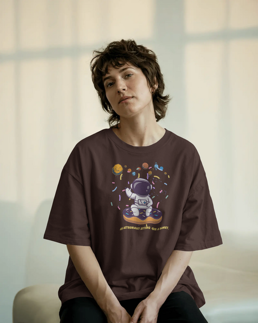 Explore the Unknown in Oversized Comfort – Astronaut Tee