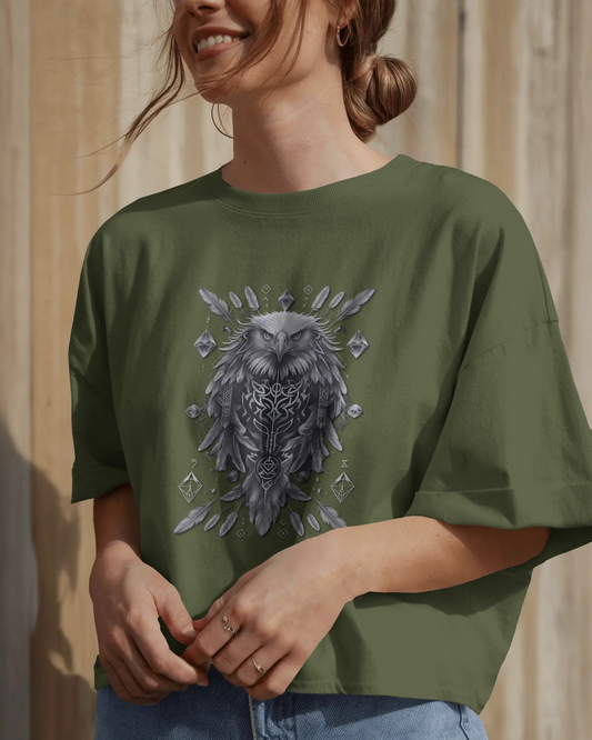 Oversized French Terry Comfort – Owl Vision Tee