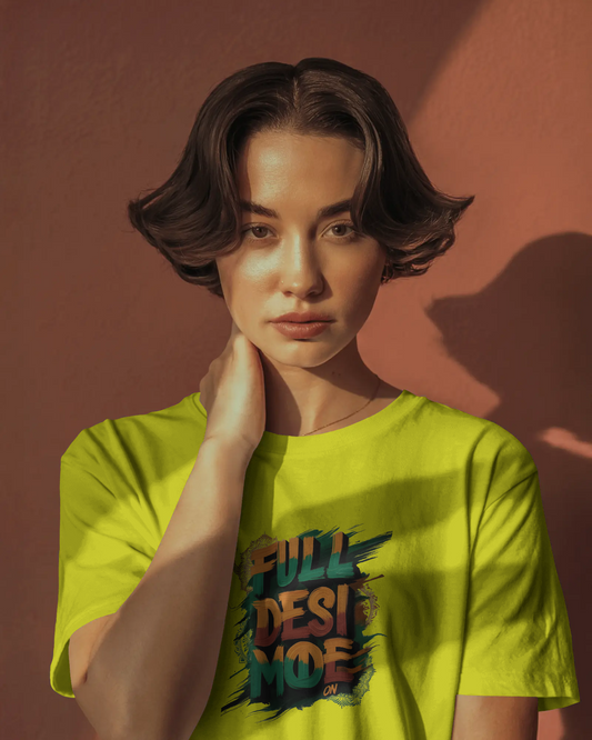 Earth & Thread | FULL DESI MODE 100% Cotton Regular Fit T-Shirt - Premium Vibrant Cultural Tee