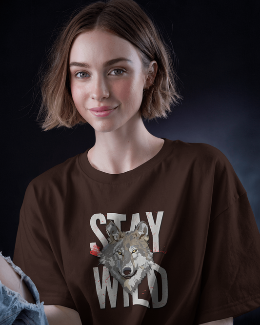 Stay Wild Wolf Tee – Smooth Comfort & Fearless Style