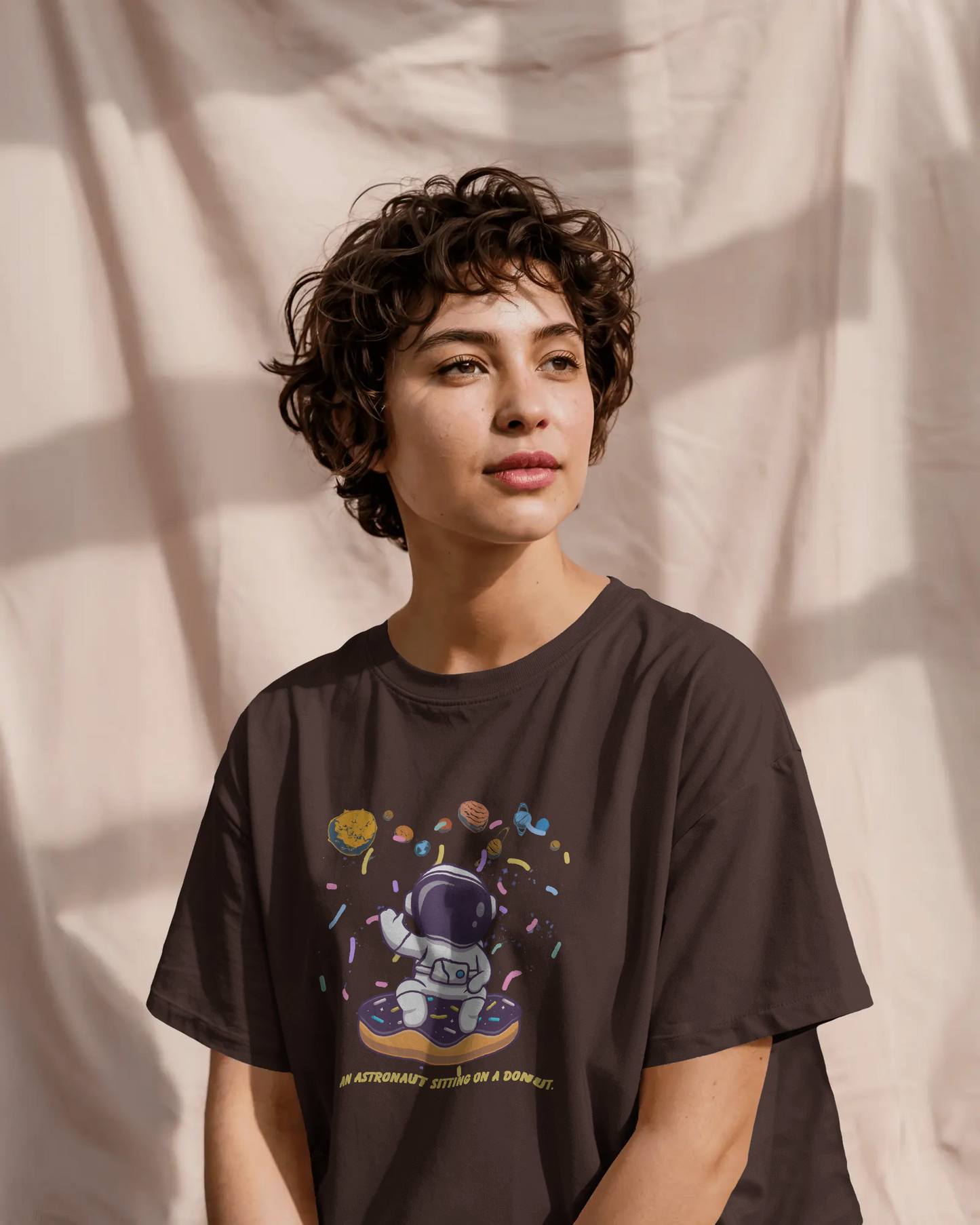Explore the Unknown in Oversized Comfort – Astronaut Tee