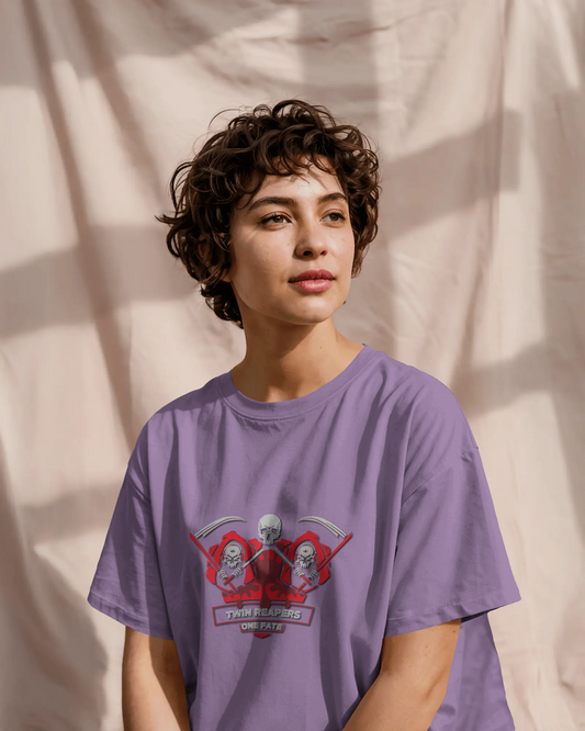 Earth & Thread | Devil Trio 100% Cotton Regular Fit T-Shirt - Premium 180 GSM Edgy Graphic Tee