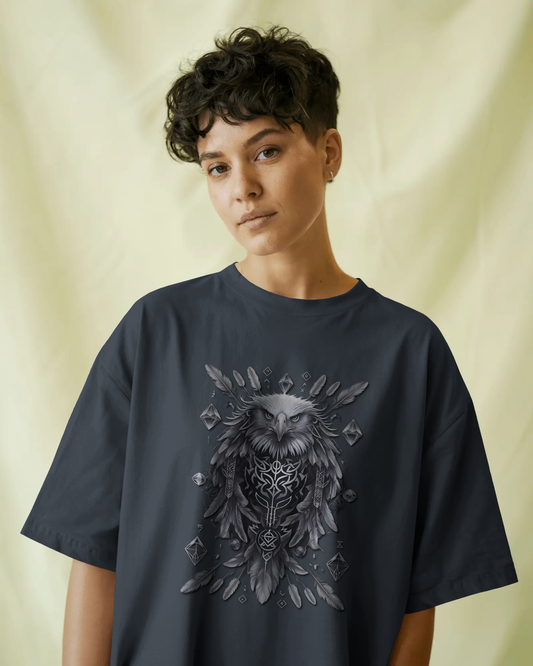 Oversized French Terry Comfort – Owl Vision Tee