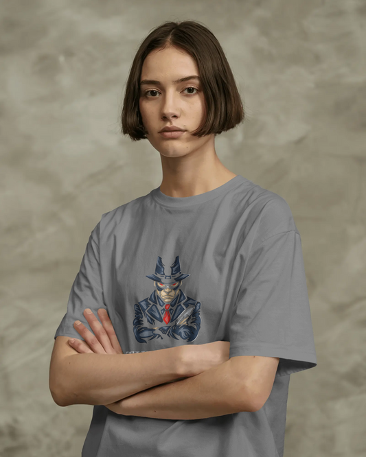 Earth & Thread | The Mafia 100% Cotton Regular Fit T-Shirt - Premium 180 GSM Gangster Persona Graphic Tee