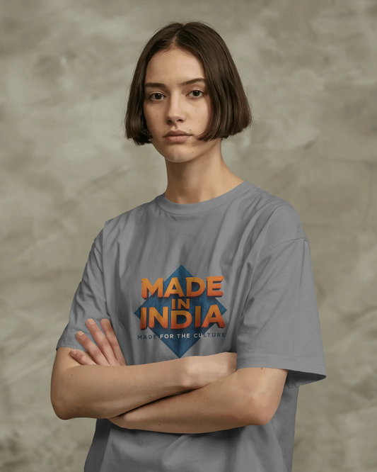 Earth & Thread | MADE IN INDIA 100% Cotton Regular Fit T-Shirt - Premium 180 GSM Patriotic Cultural Tee