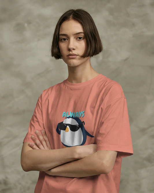 Chill in Ultra-Smooth Comfort – Premium Cotton Penguin Tee