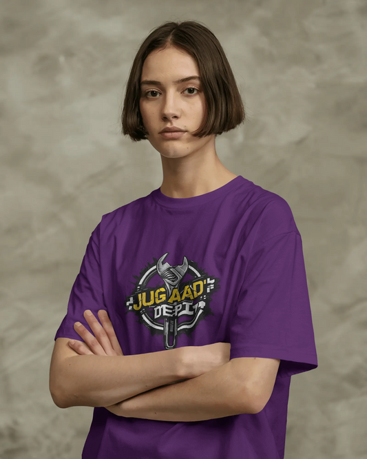 Earth & Thread | JUGAAD DEPT 100% Cotton Regular Fit T-Shirt - Premium 180 GSM Innovative Mechanic Graphic