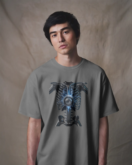 Earth & Thread | Core Energy Ribcage 100% Cotton Regular Fit T-Shirt - Premium 180 GSM Anatomical Graphic