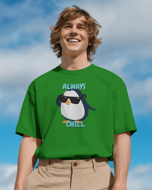 Chill in Ultra-Smooth Comfort – Premium Cotton Penguin Tee