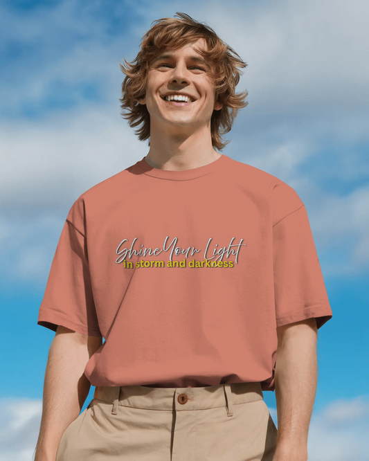 Earth & Thread | Shine Your Light 100% Cotton Regular Fit T-Shirt - Premium 180 GSM Inspirational Graphic Tee