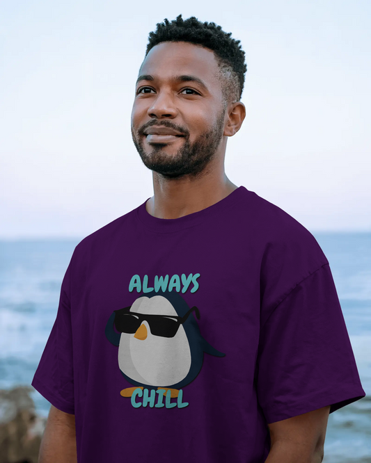 Chill in Ultra-Smooth Comfort – Premium Cotton Penguin Tee