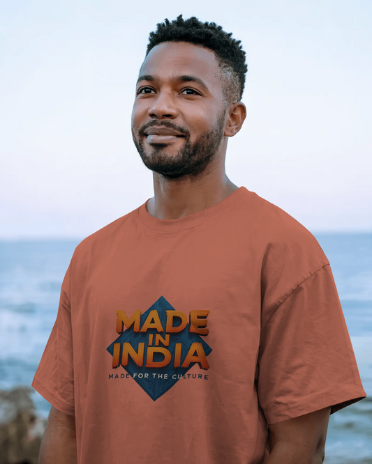 Earth & Thread | MADE IN INDIA 100% Cotton Regular Fit T-Shirt - Premium 180 GSM Patriotic Cultural Tee