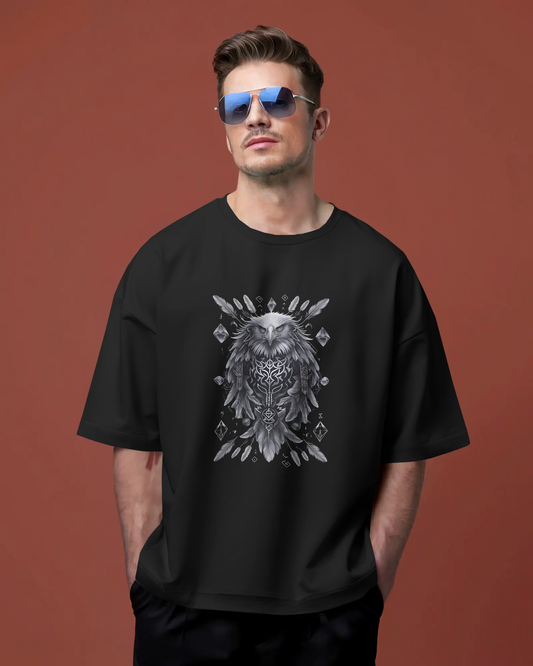 Oversized French Terry Comfort – Owl Vision Tee