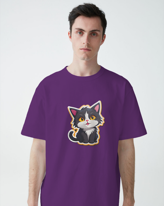 Earth & Thread | Cuddly Kitten 100% Cotton Regular Fit T-Shirt - Premium 180 GSM Adorable Pet Graphic Tee