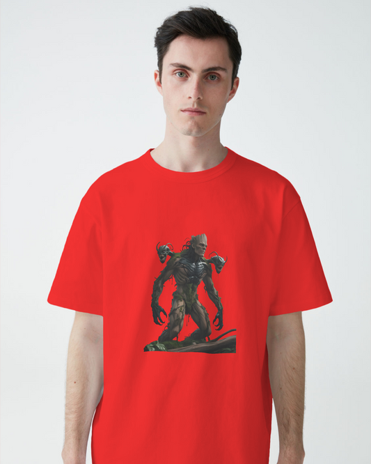 Earth & Thread | Cyber Creature 100% Cotton Regular Fit T-Shirt - Premium 180 GSM Sci-Fi Graphic Tee