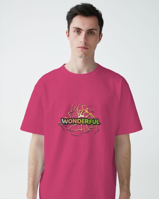 Earth & Thread | Wonderful 100% Cotton Regular Fit T-Shirt - Premium 180 GSM Positive Energy Graphic Tee
