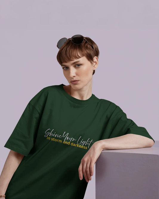 Earth & Thread | Shine Your Light 100% Cotton Regular Fit T-Shirt - Premium 180 GSM Inspirational Graphic Tee