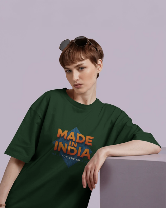 Earth & Thread | MADE IN INDIA 100% Cotton Regular Fit T-Shirt - Premium 180 GSM Patriotic Cultural Tee