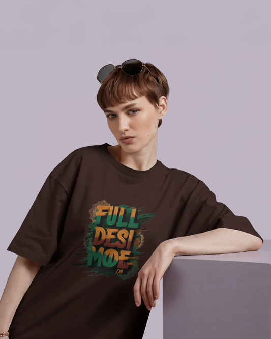 Earth & Thread | FULL DESI MODE 100% Cotton Regular Fit T-Shirt - Premium Vibrant Cultural Tee